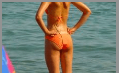 No More Cellulite Orange Bikini