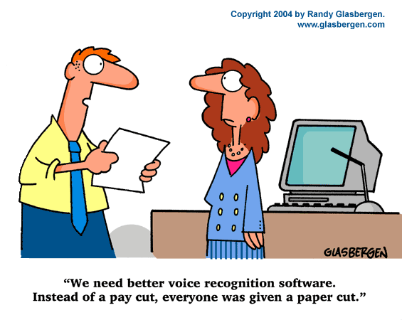 Voice Recognition Software Cartoon