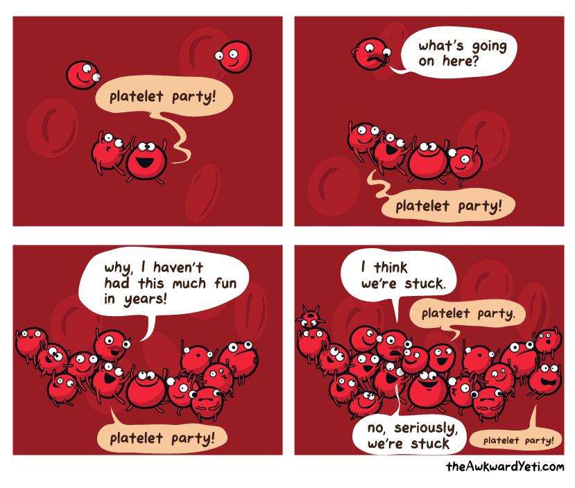Platelets in a Clot