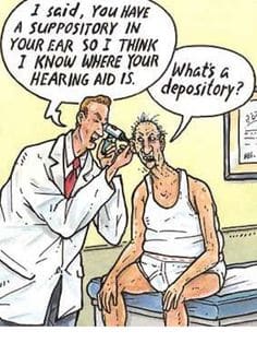 Suppository in the Ear Cartoon