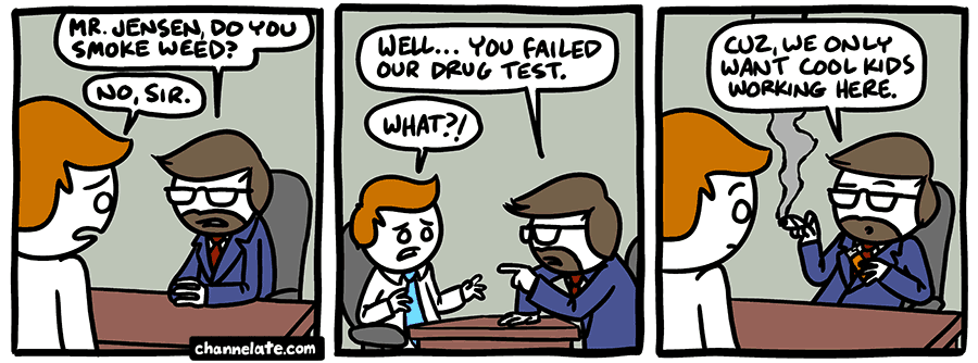 Drug Test Cartoon