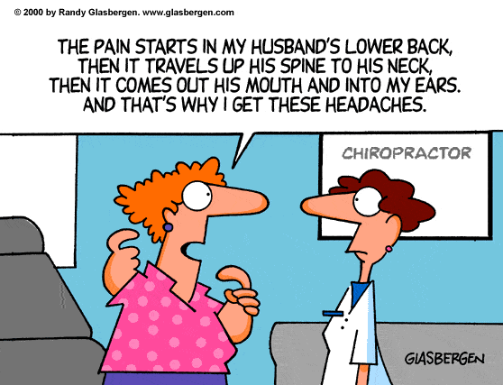 Chiropractor Complaints Cartoon