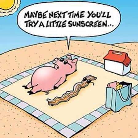 Funny Sunscreen Cartoon