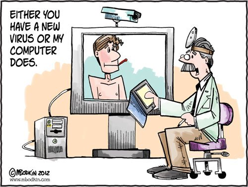 Health Tech Funny Cartoon