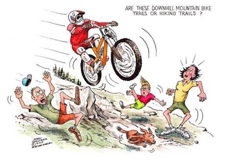 Mountain Bike Funny Cartoon