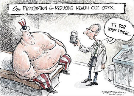 Obesity Funny Cartoon