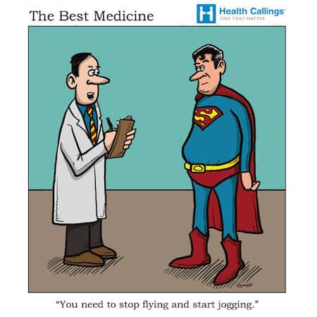 Excellent Health Funny Cartoon