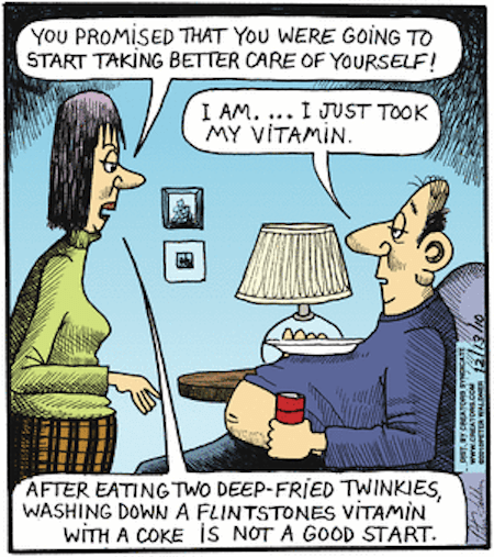 Vitamins Funny Cartoon