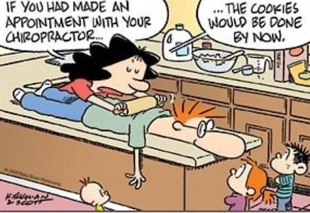 Chiropractor and Pain Funny Cartoon