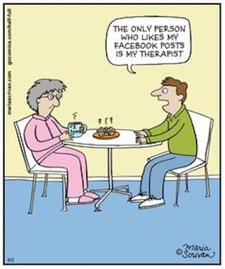 Funny Online Therapist Cartoon