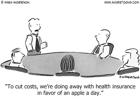 Funny Health Insurance Purchase Cartoon