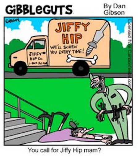 Funny Hip Pain Cartoon