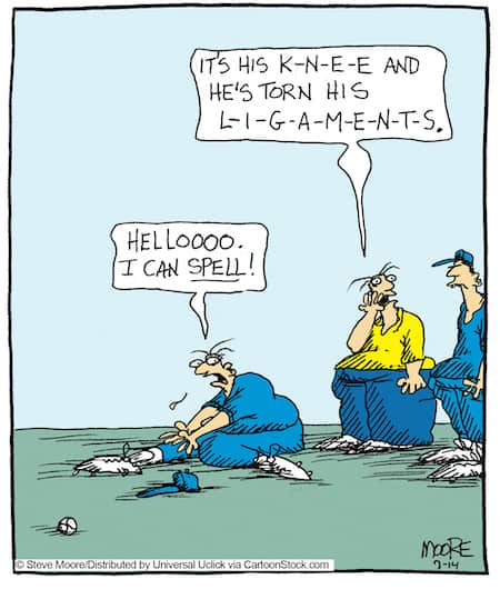 Funny Sports Injury Cartoon