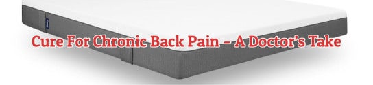 Cure For Chronic Back Pain – A Doctor’s Take