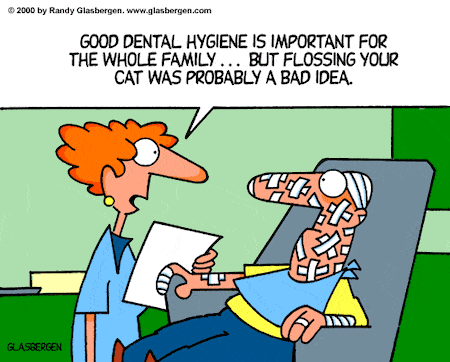 Funny Dental Pet Cartoon