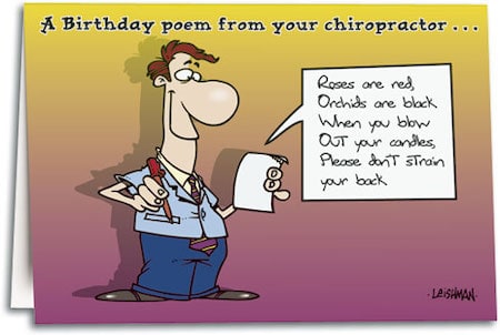 Funny Chiropractor Poem Cartoon