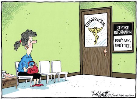 Chiropractor Stroke Information Cartoon