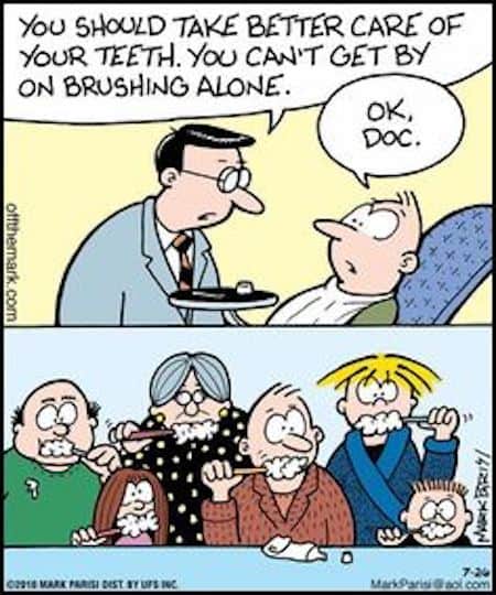 Funny Dental Care Cartoon