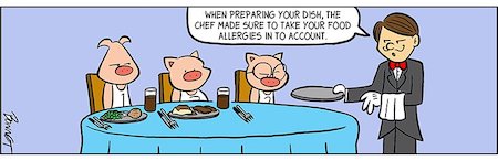 Funny Food Allergies Cartoon