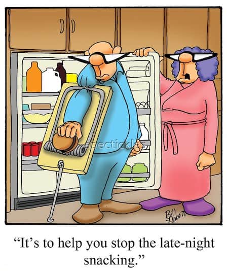 Funny Dieting Supervision Cartoon