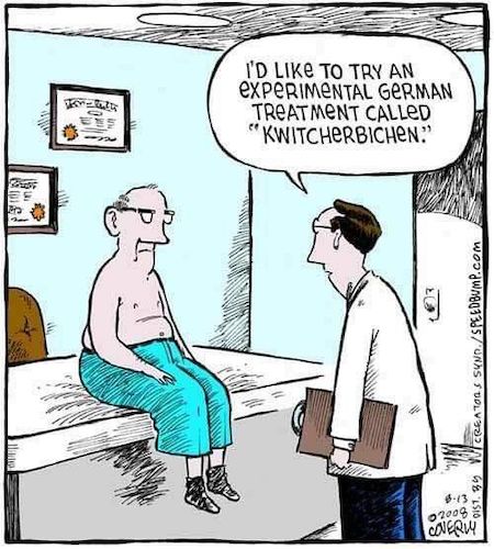 Funny Back Pain Treatment Cartoon