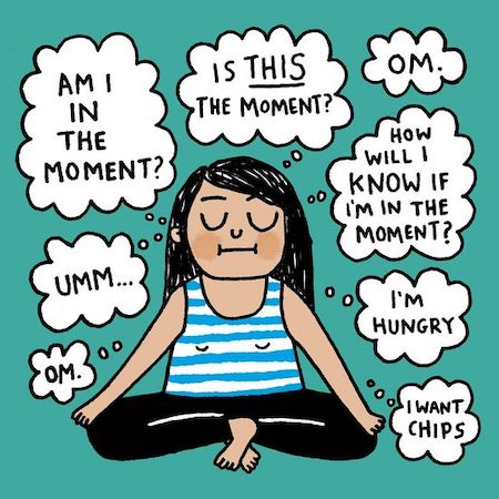 Funny Meditation Cartoon